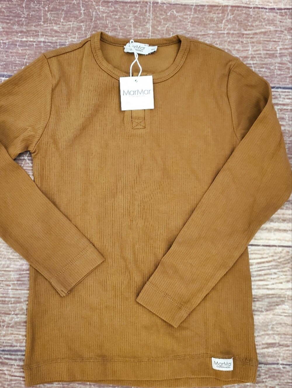 MarMar Copenhagen Clove Modal Ribbed Henley Top sz 10 NWT
